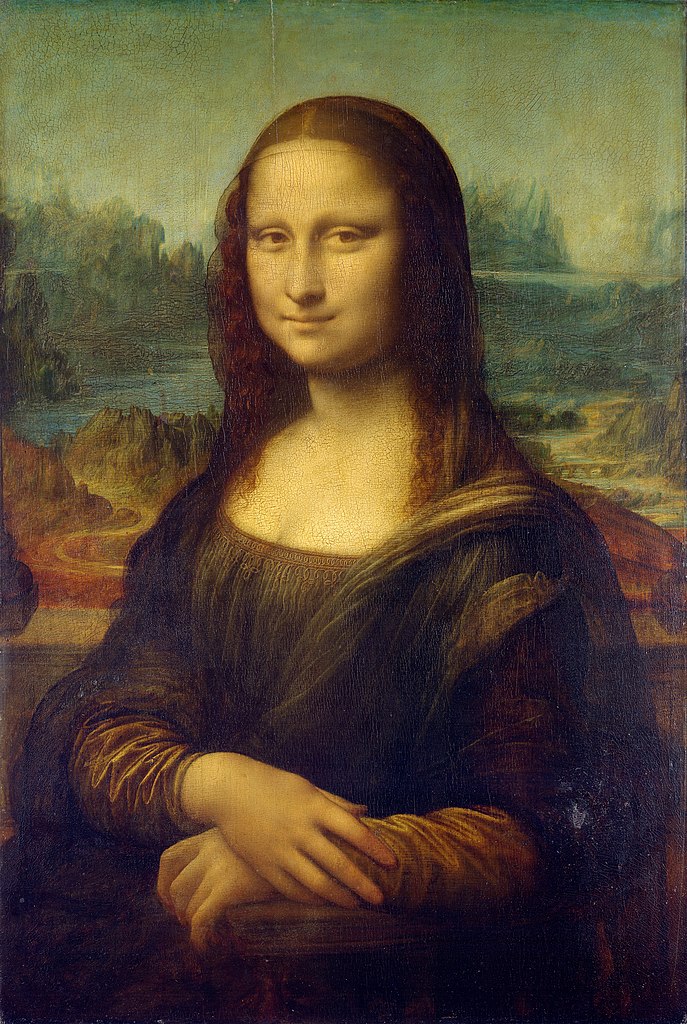 Mona Lisa (1502 ou 1503-1517), de Leonard da Vinci (1452-1519). Museu do Louvre